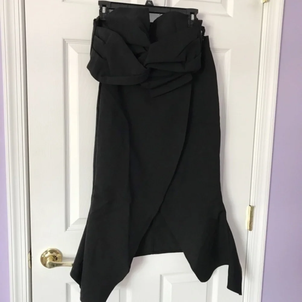 Black 2 piece midi skirt set - Picture 2 of 7